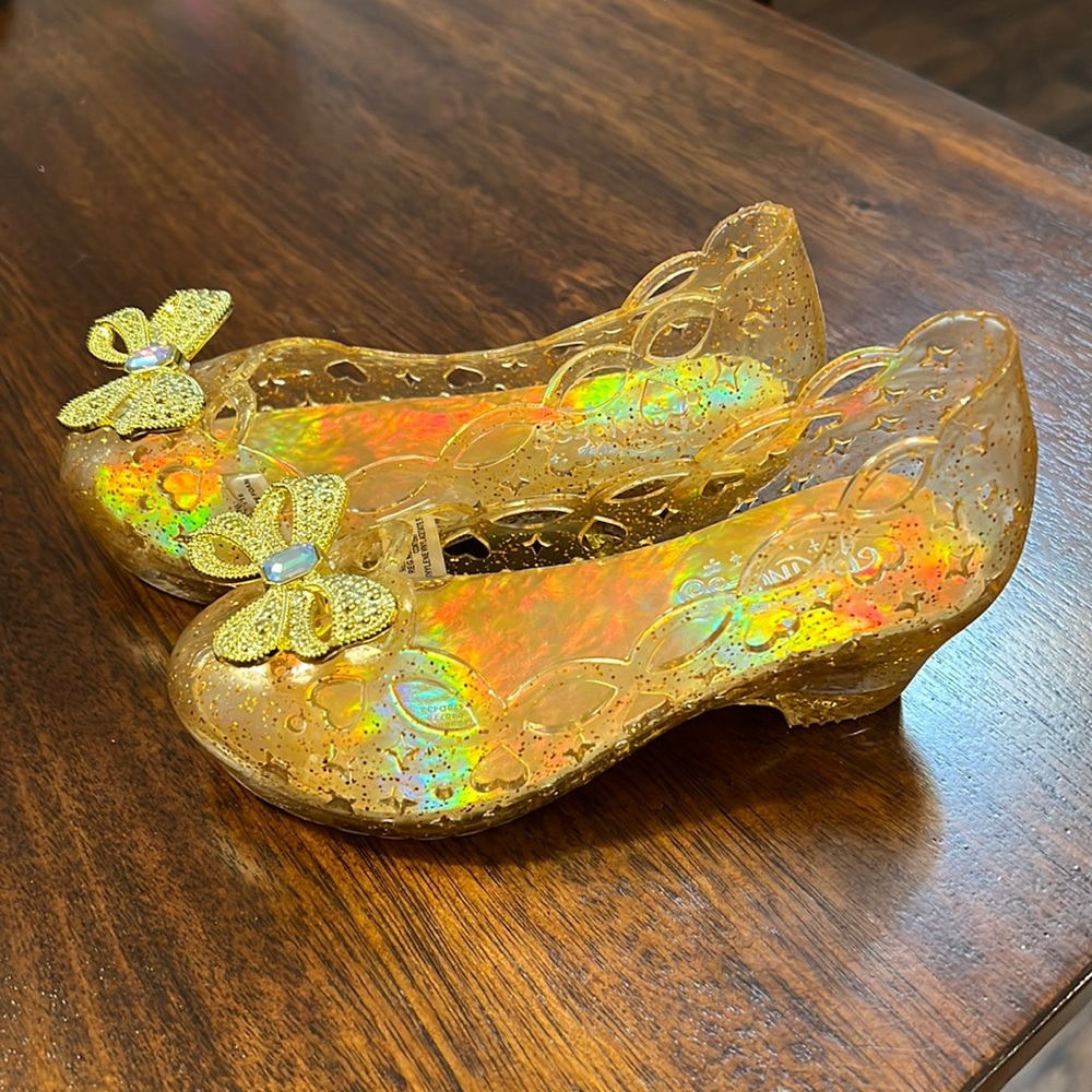 Disney Princess jelly shoes with light up heels: girls size 9/10